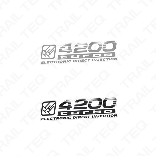 4200 Turbo Electronic Direct Injection Quarter Panel Decal - 100 Series Landcruiser