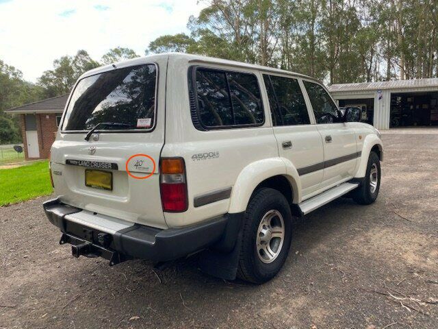 40th Anniversary Limited Edition Tailgate Decal - 80 Series Landcruiser