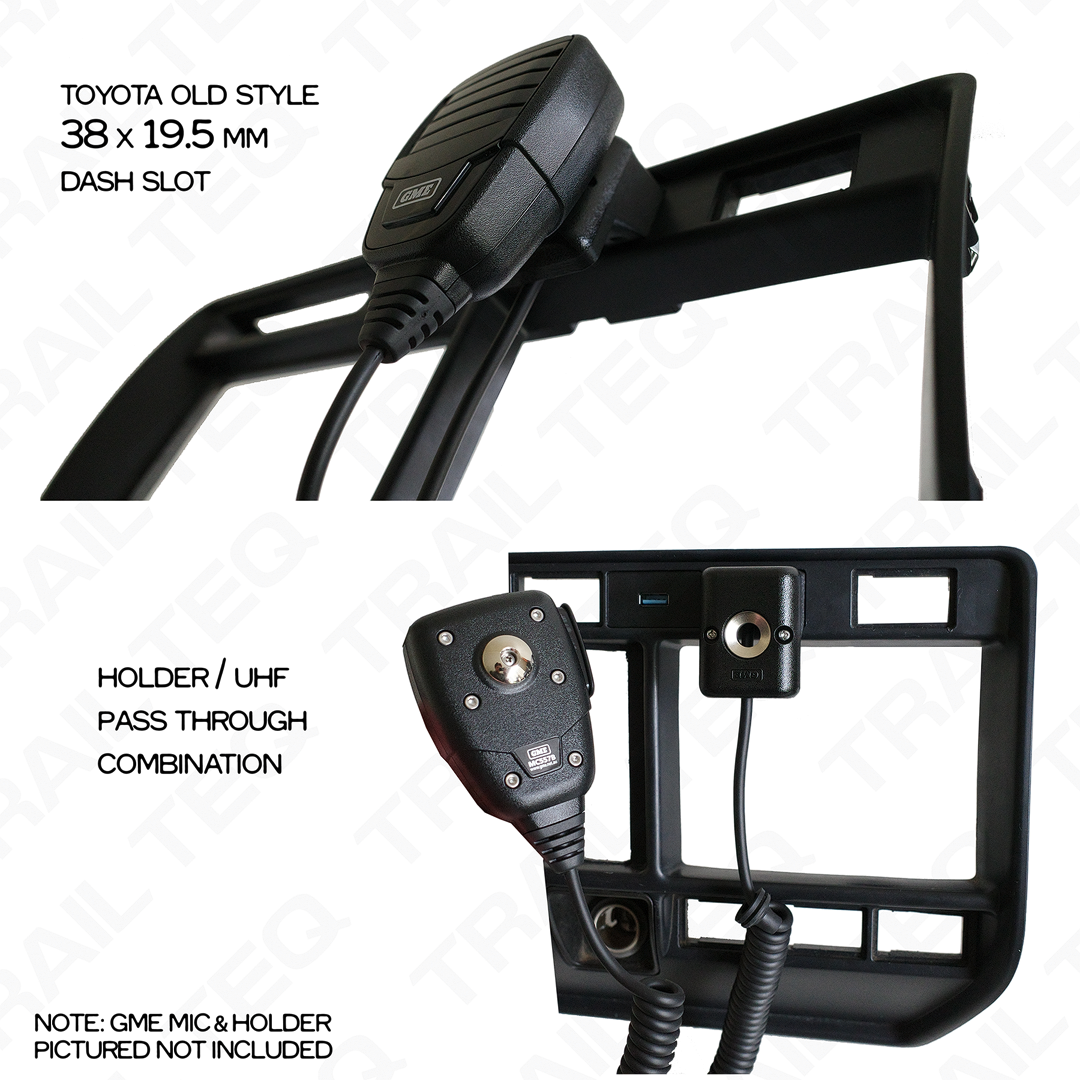 UHF Handheld / RJ45 Cat 6 Combination Pass Through Mount - Suit Toyota Old Style Switches / Diff Lock Switch Spot