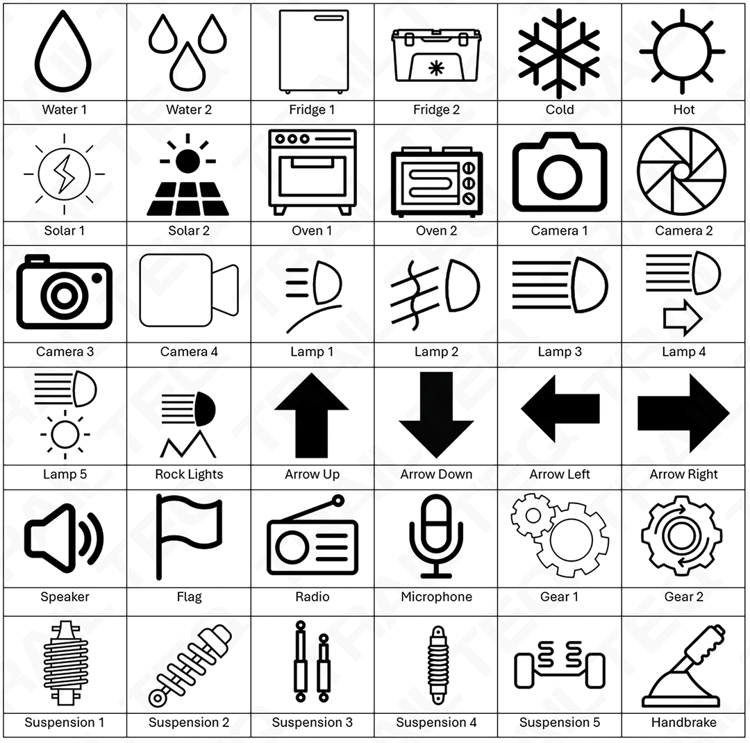 Trail Teq Custom Push Switch (Toyota Single Square Style) (ON/OFF)