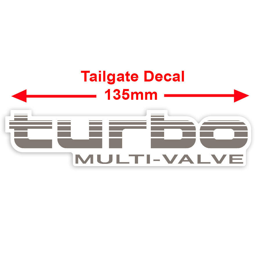 Turbo Multi Valve Tailgate Decal - 80 Series Landcruiser