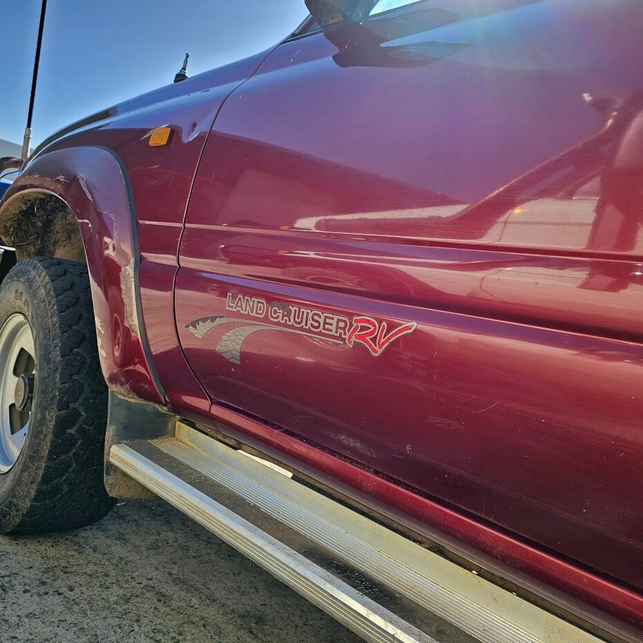 RV Tracks Door Decal - 80 Series Landcruiser