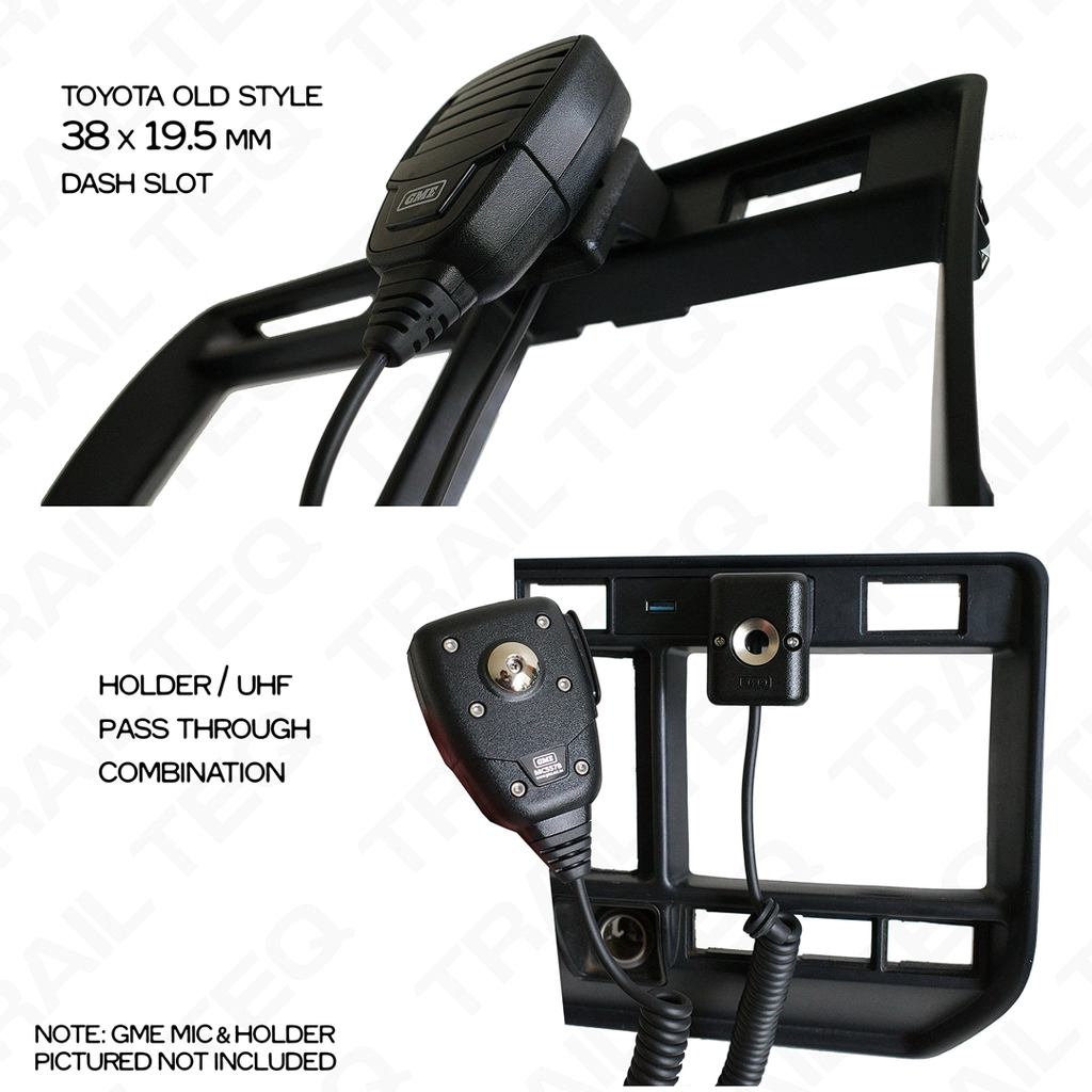 UHF Handheld / RJ45 Cat 6 Combination Pass Through Mount - Suit Toyota Old Style Switches / Diff Lock Switch Spot