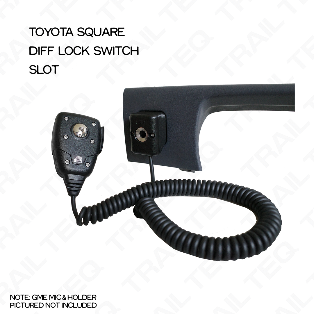 UHF Handheld / RJ45 Cat 6 Combination Pass Through Mount - Suit Toyota Old Style Switches / Diff Lock Switch Spot