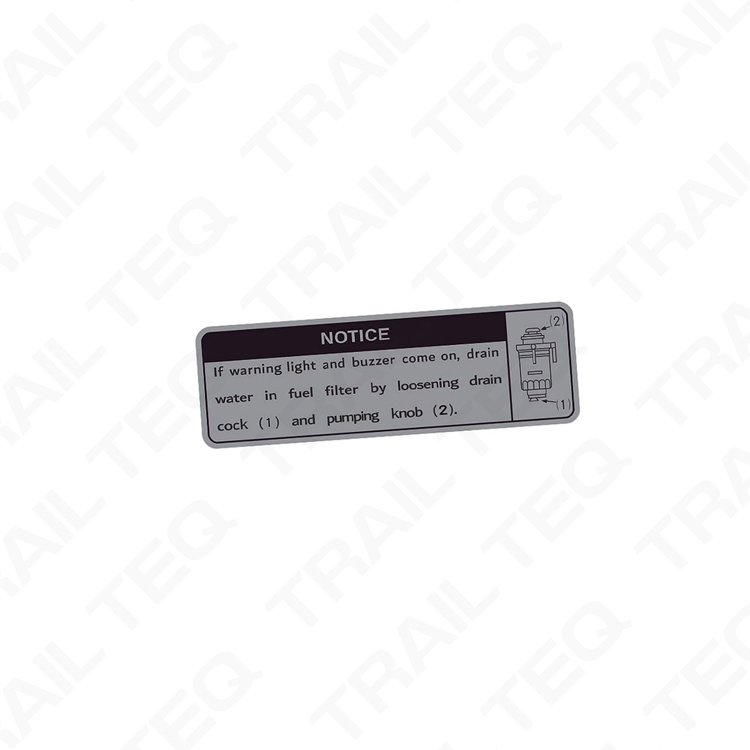 Diesel Water Separator Information Decal (Early Model) - 80 Series Landcruiser