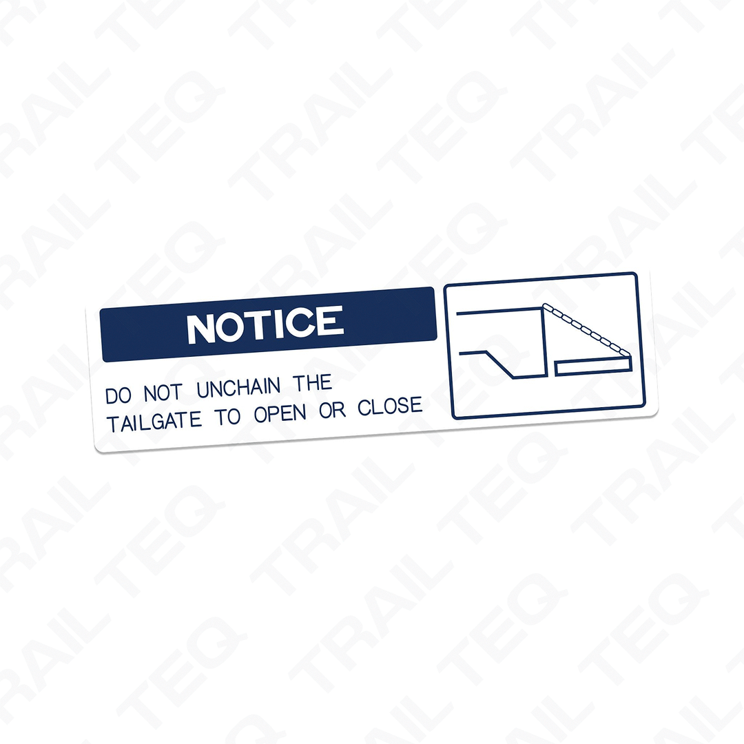 Tailgate Caution Decal - 70 Series Landcruiser