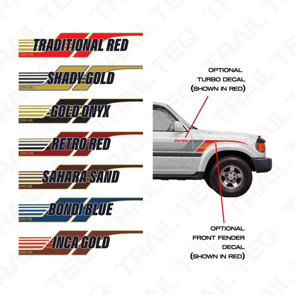 80 Series Landcruiser Townsville Body Stripe Kit