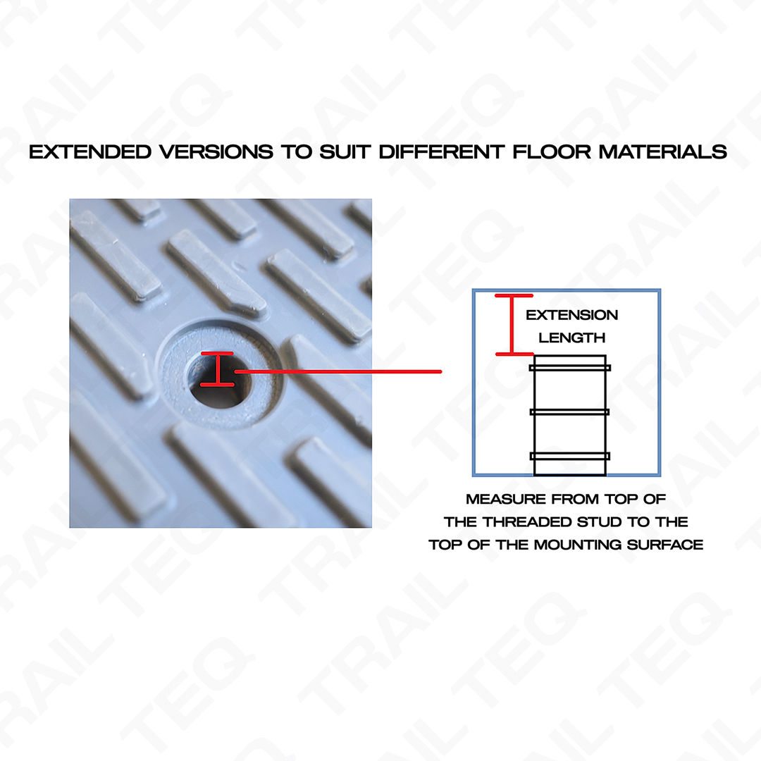 80 Series Landcruiser Improved Rear Step Plate Nut Set