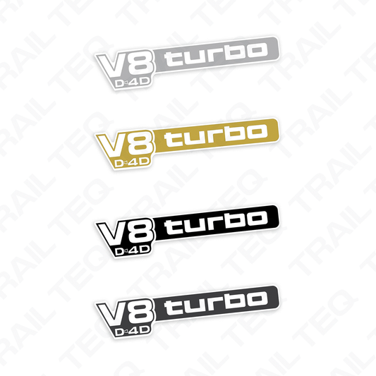 V8 Turbo D4D Pillar Decal - 70 Series Landcruiser